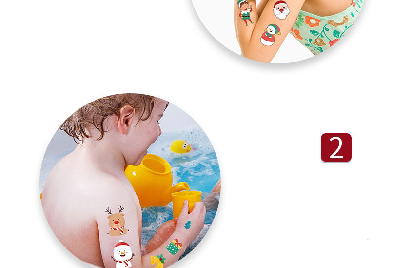 Fashion 12# Children Cartoon Christmas Waterproof Tattoo Stickers,Festival & Party Supplies