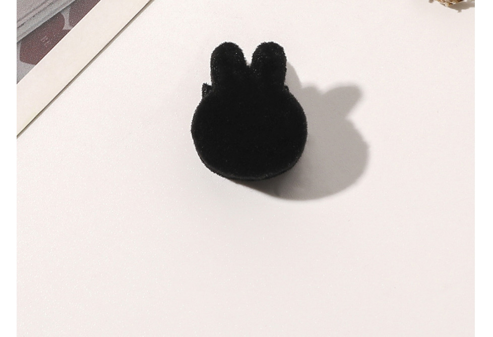Fashion Rabbit Black Mini Flocking Bunny Ears Catch,Hair Claws