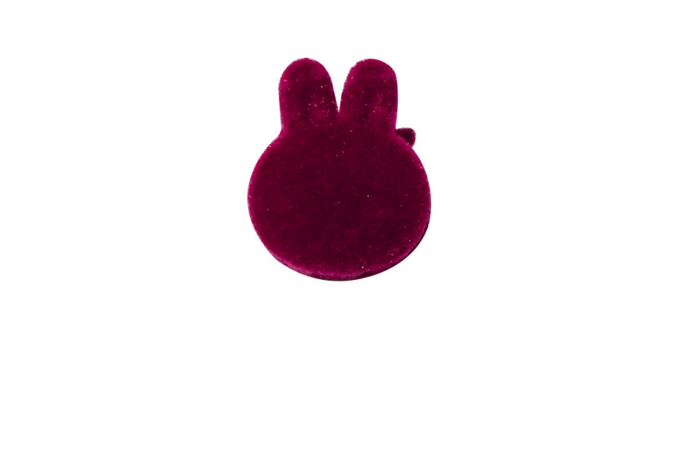 Fashion Bunny Burgundy Mini Flocking Bunny Ears Catch,Hair Claws