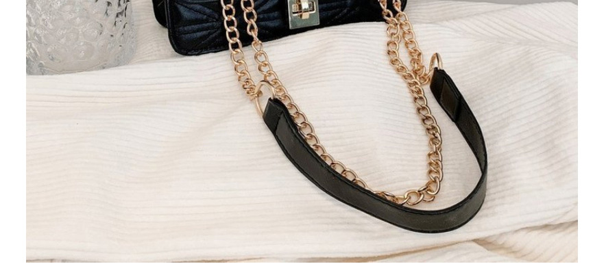 Fashion White Pu Geometric Embroidery Thread Lock Crossbody Bag,Shoulder bags