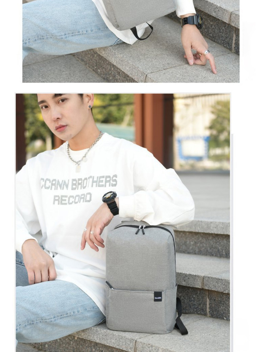 Fashion Light Grey Shoulder Waterproof Zipper Backpack,Backpack