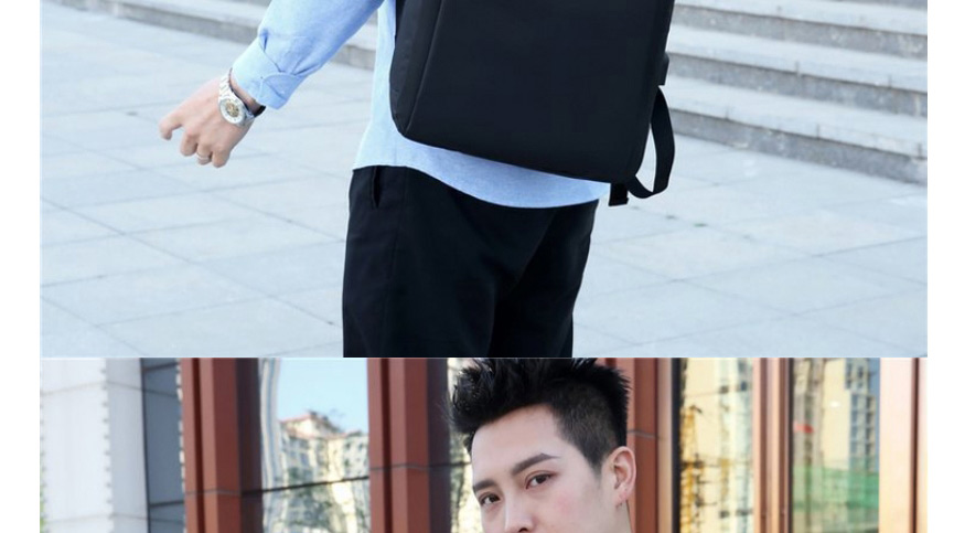 Fashion Black Oxford Bra Chain Shoulder Computer Bag,Backpack