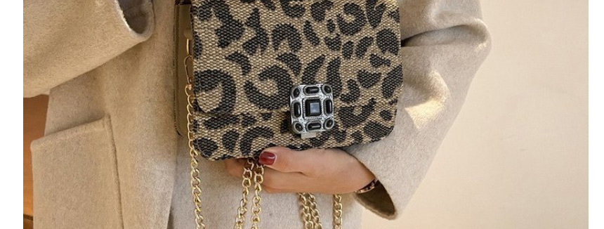 Fashion Leopard Card Pu Leopard Lock Flap Crossbody Bag,Shoulder bags