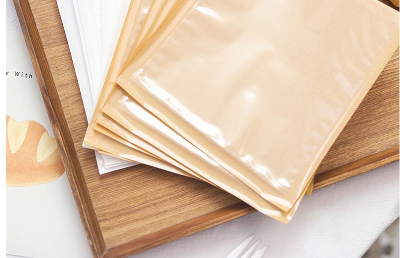 Fashion Baking Yellow Kraft Paper Bag 21*25cm Disposable Food Oil-proof Packaging Bags (100 Pcs),Festival & Party Supplies