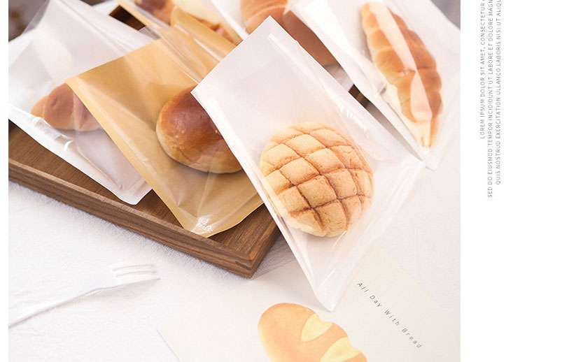 Fashion Baking Yellow Kraft Paper Bag 18*19cm Disposable Food Oil-proof Packaging Bags (100 Pcs),Festival & Party Supplies