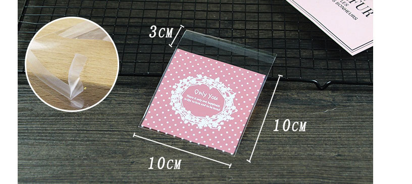 Fashion Frosted Little Bit 10*10+3 Geometric Printing Food Bagging,Festival & Party Supplies