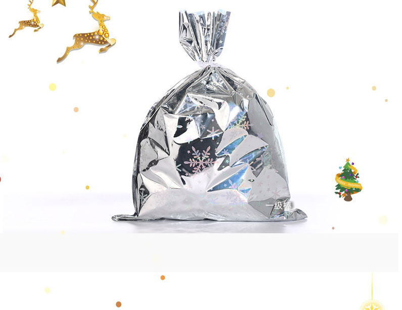 Fashion 44*60cm Laser Snowflake Christmas Print Flat-mouth Ties Gift Bag,Festival & Party Supplies