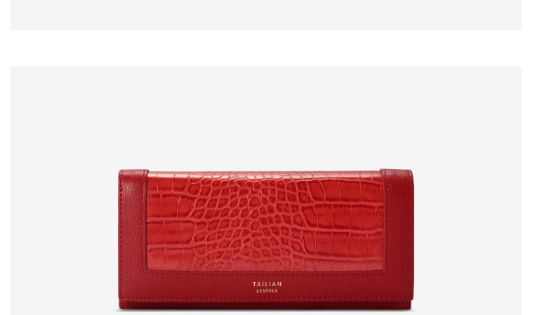 Fashion Brown Pu Crocodile Pattern Wallet,Wallet