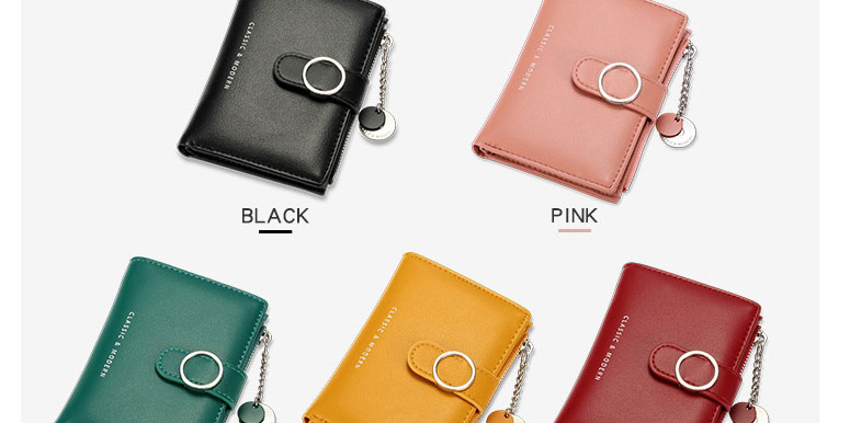 Fashion Black Multi-card Two-fold Pu Leather Wallet,Wallet