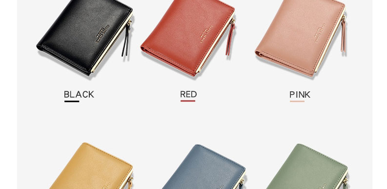 Fashion Red Multi-card Zip Wallet,Wallet