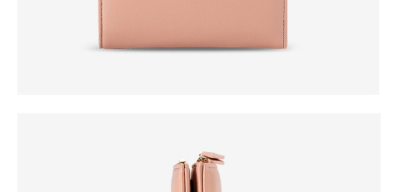 Fashion Pink Multi-card Zip Wallet,Wallet