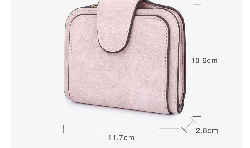 Fashion Pink Pu Leather Frosted Coin Purse,Wallet