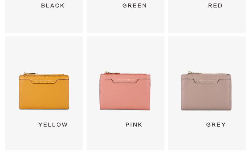 Fashion Pink Multi-card Buckle Wallet,Wallet
