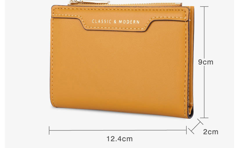 Fashion Yellow Multi-card Buckle Wallet,Wallet