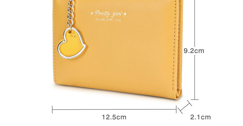 Fashion Apricot Two-fold Zipper Coin Purse,Wallet