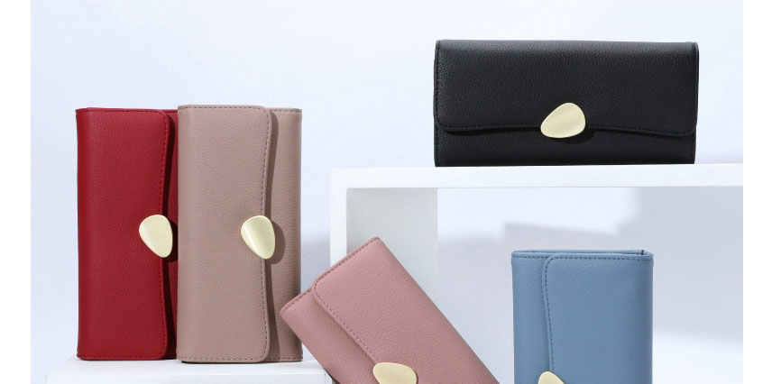 Fashion Black Lychee Tri-fold Wallet,Wallet