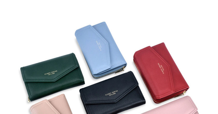 Fashion Green Pu Leather Flip Square Coin Purse,Wallet