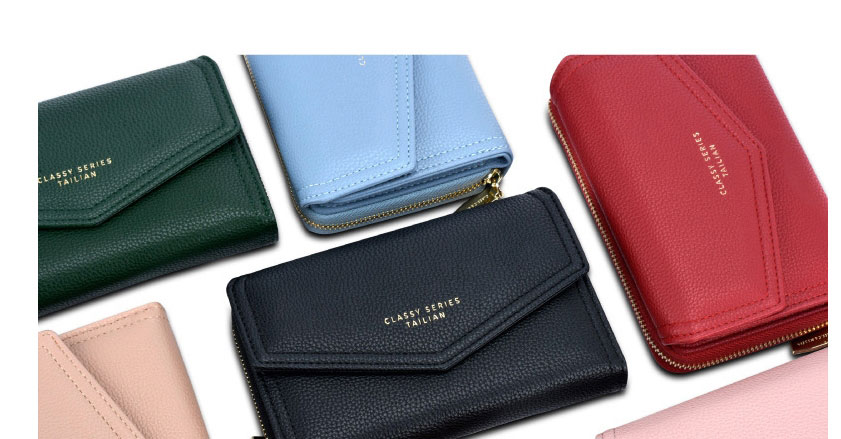 Fashion Blue Pu Leather Flip Square Coin Purse,Wallet
