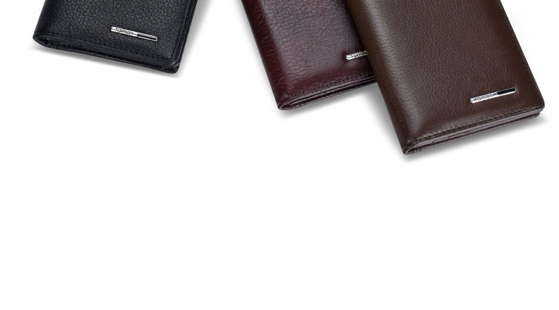 Fashion Dark Brown Pu Leather Lychee Pattern Long Wallet,Wallet