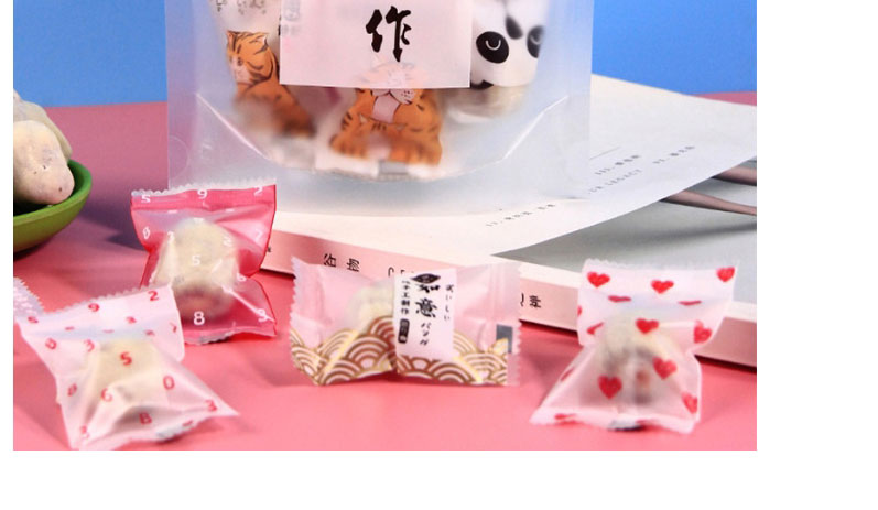 Fashion Dancing Cat 4.5*7.5cm Geometric Printing Cartoon Candy Packaging Bag 100 Pcs,Festival & Party Supplies