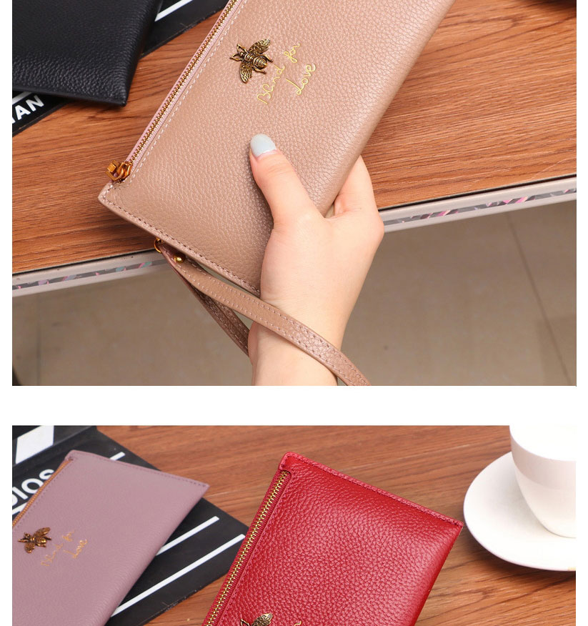Fashion Green Letter Embroidered Zipper Long Wallet,Wallet