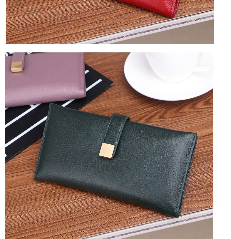 Fashion Dark Green Multifunctional Buckle Wallet,Wallet