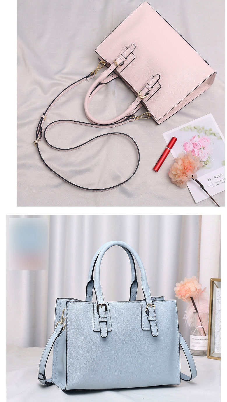 Fashion Small Light Blue Large-capacity Leather Crossbody Bag,Shoulder bags