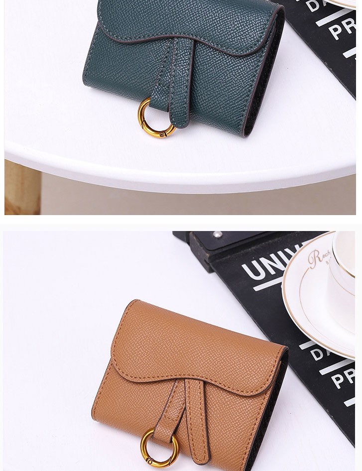 Fashion Natural Multi-card Card Holder With Leather Buckle,Wallet