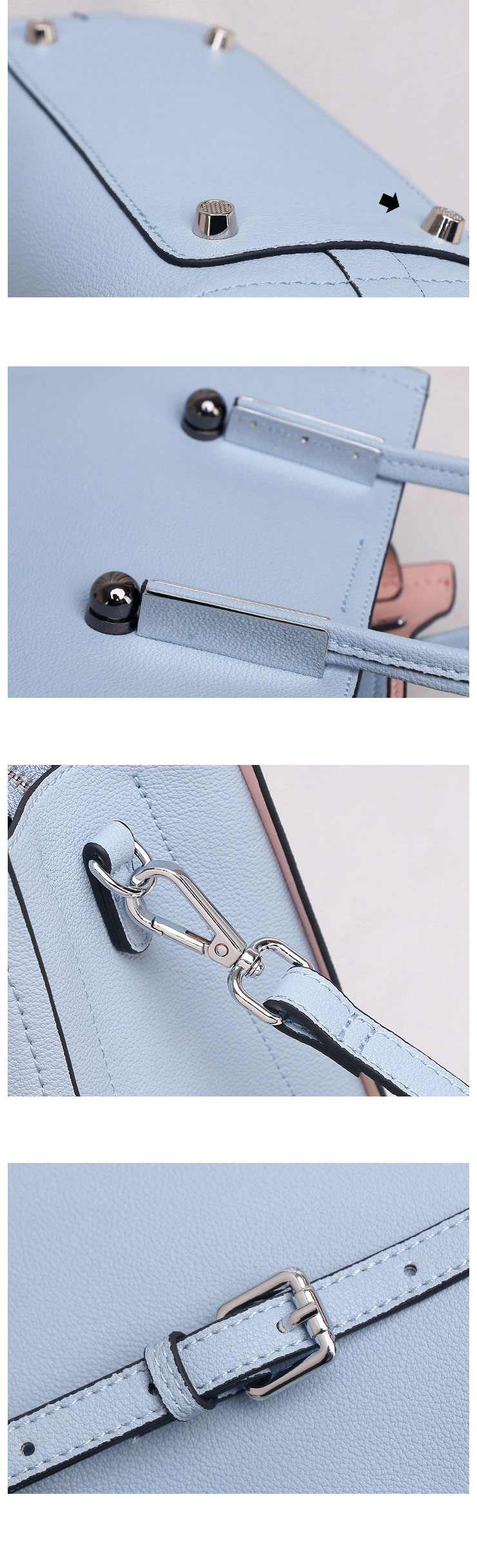 Fashion Gray Wide Shoulder Strap Portable Large-capacity Messenger Bag,Shoulder bags