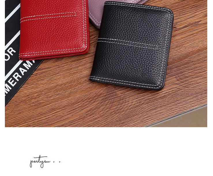 Fashion Taro Purple Leather Two-fold Multifunctional Wallet,Wallet