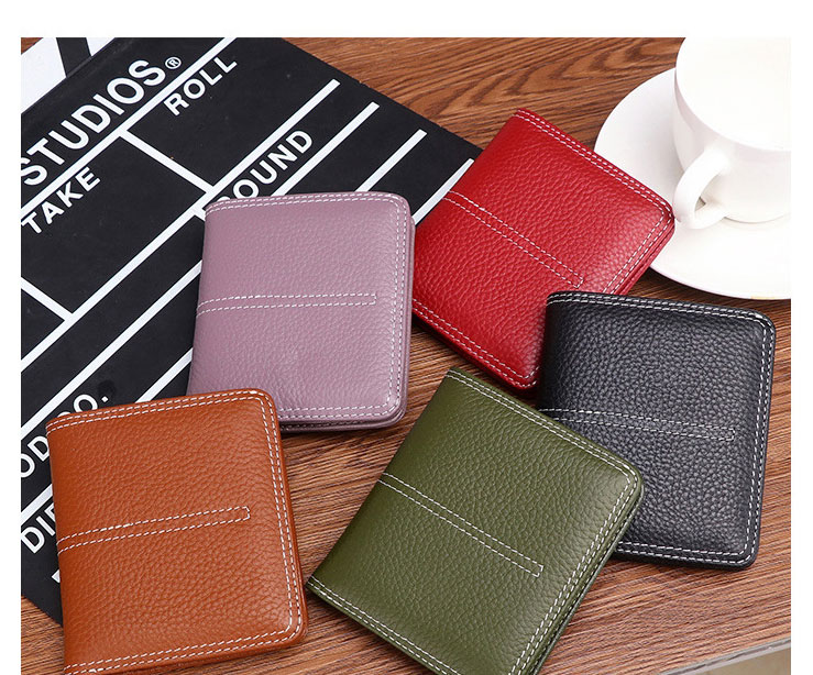 Fashion Natural Leather Two-fold Multifunctional Wallet,Wallet