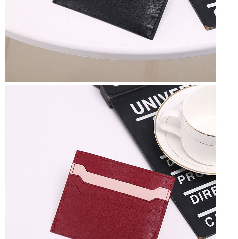 Fashion Pink Leather Multi-card Card Holder,Wallet