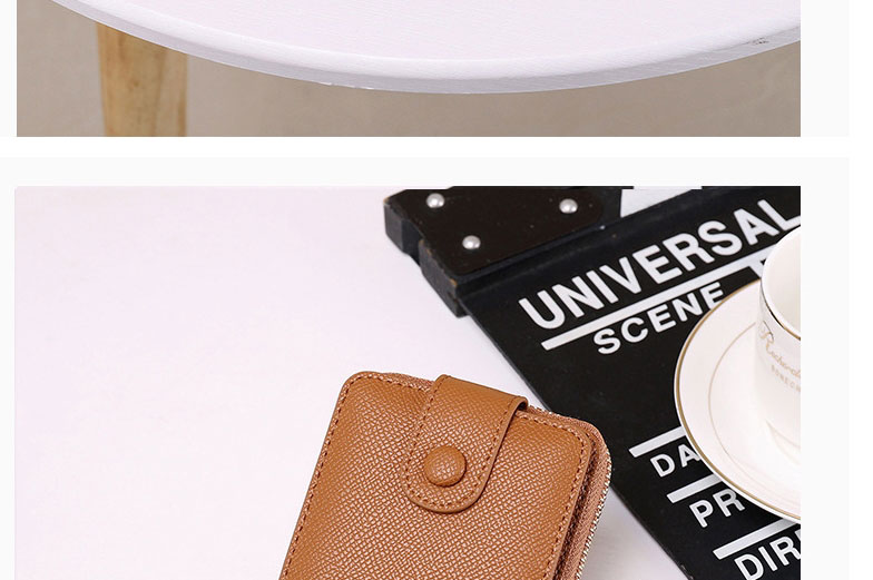 Fashion Red Wine Anti-degaussing Card Holder With Multi-card Positions In Leather,Wallet