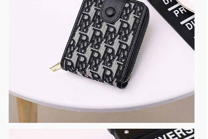 Fashion Fuchsia Letter Print Buckle Zipper Wallet,Wallet