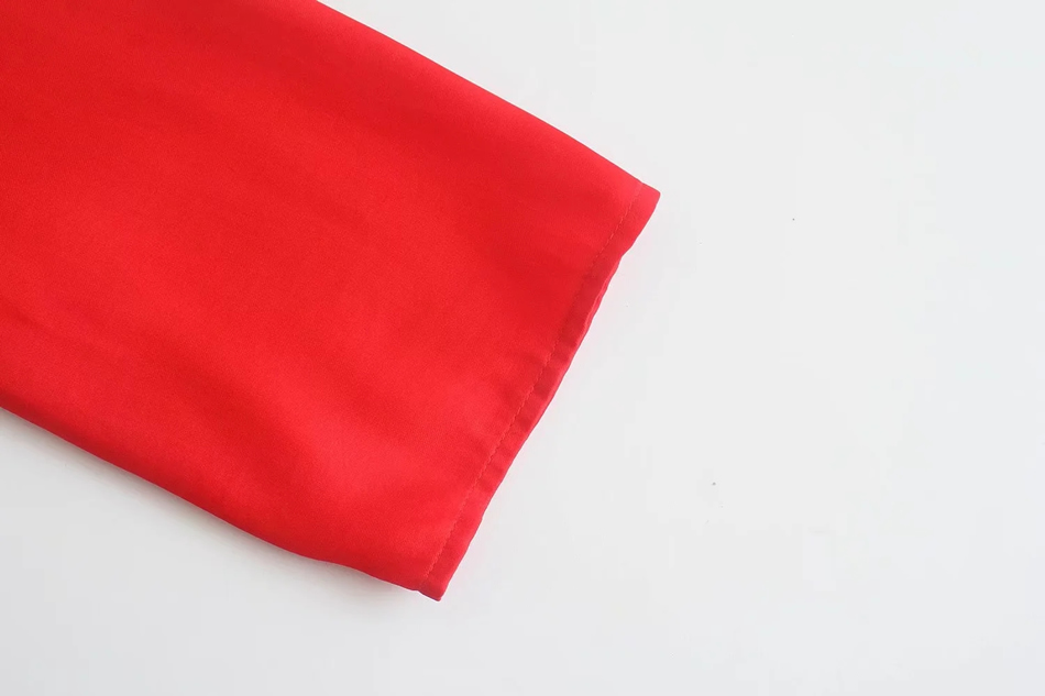 Fashion Red Pleated Silk Satin Dress,Long Dress