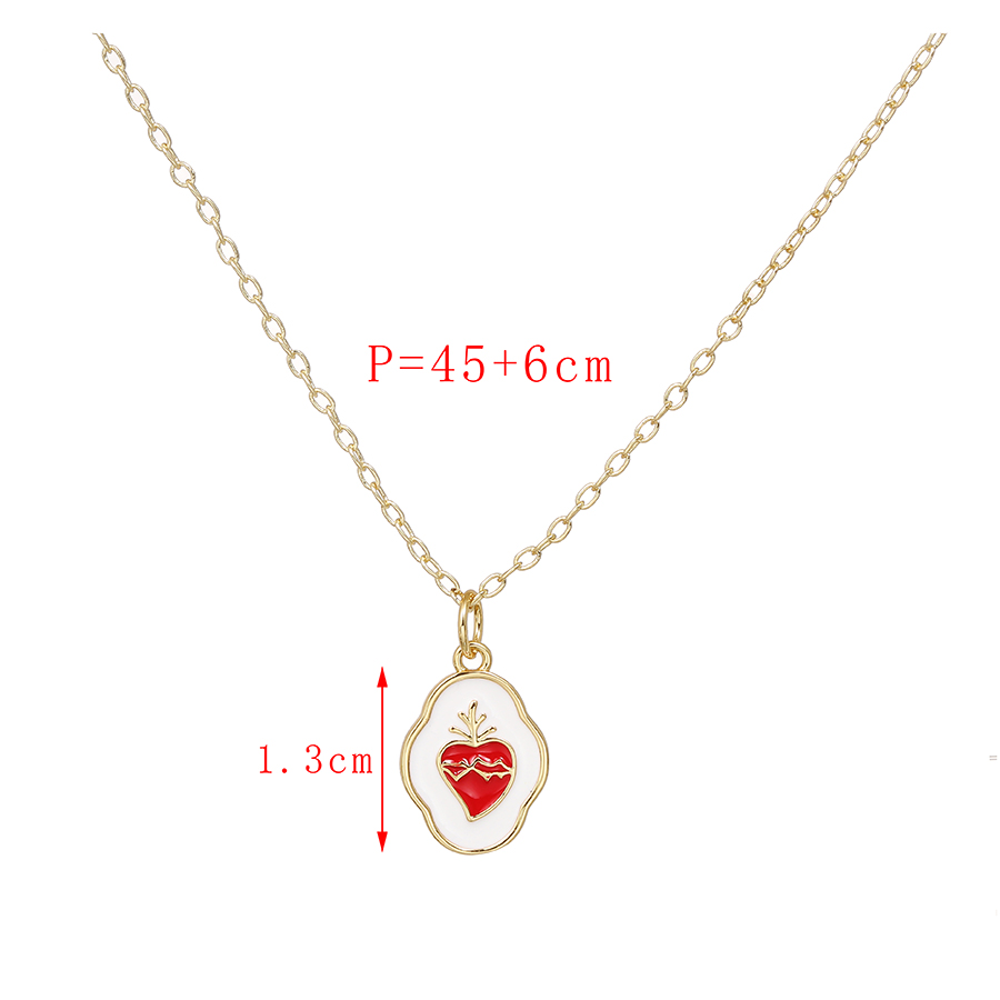 Fashion Red Copper Drip Oil Irregular Necklace,Necklaces