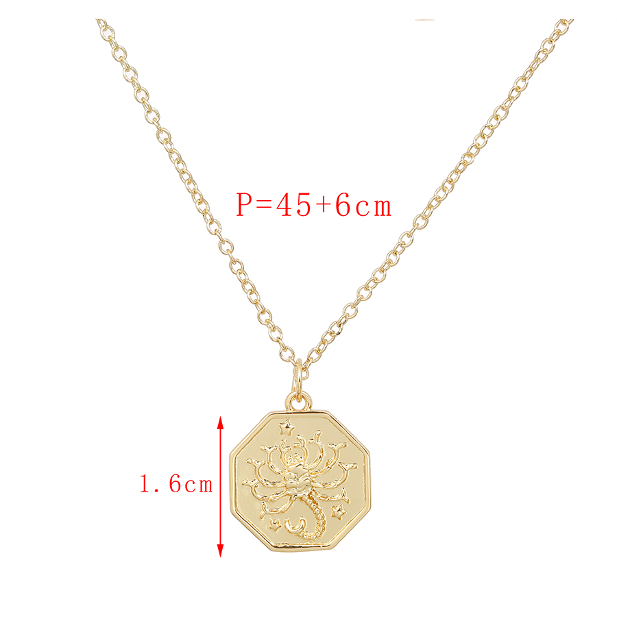 Fashion Gold Copper Geometric Scorpion Necklace,Necklaces