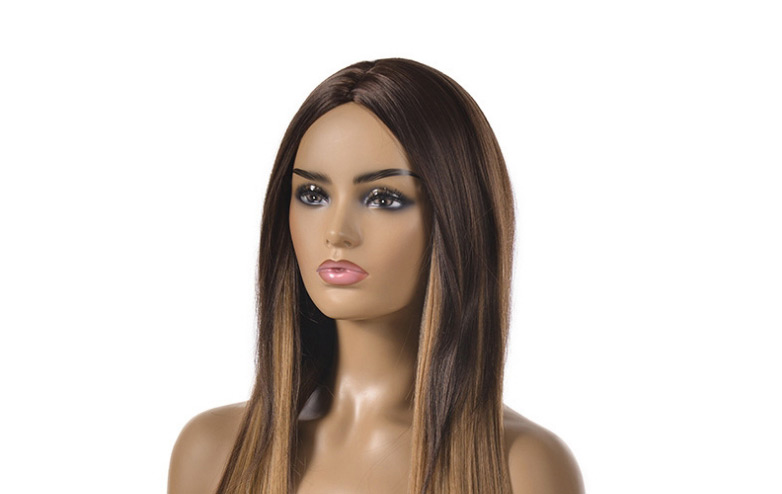 Fashion S751 Mid-section Straight Hair Gradient Color Wig,Wigs