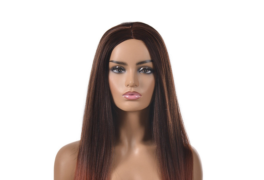 Fashion S752 Gradient Fluffy Mid-point Gradient Color Fake Headgear,Wigs
