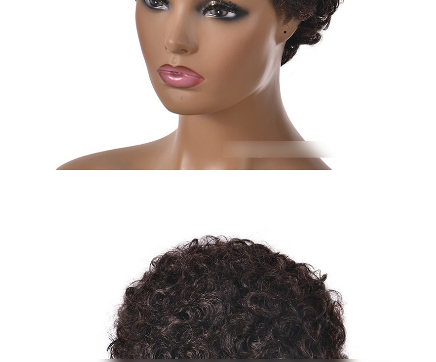 Fashion Wig-3912 Black High Temperature Silk Wool Roll Wig,Wigs