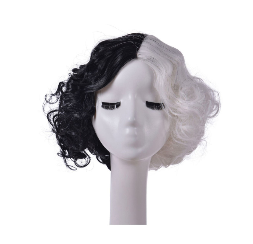 Fashion C-356 Kuila Black And White Wig,Wigs