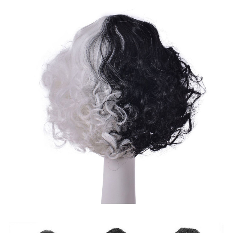 Fashion C-357 Kuila Black And White Wig,Wigs