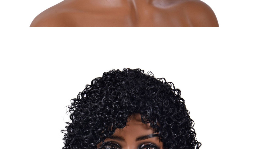 Fashion Wig-3911 Black High Temperature Silk African Curly Wig,Wigs