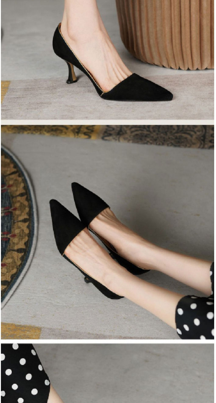 Fashion Off White Pointed Stiletto High Heels,Slippers