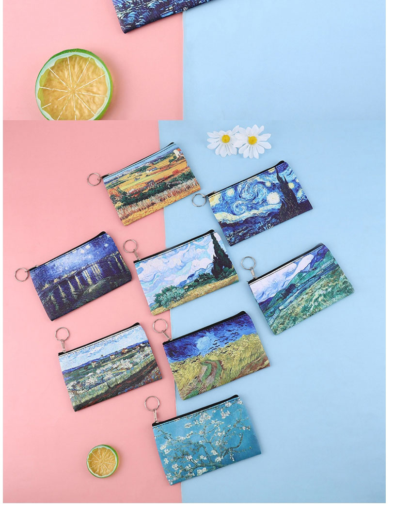 Fashion 4# Pu Oil Painting Coin Purse,Wallet