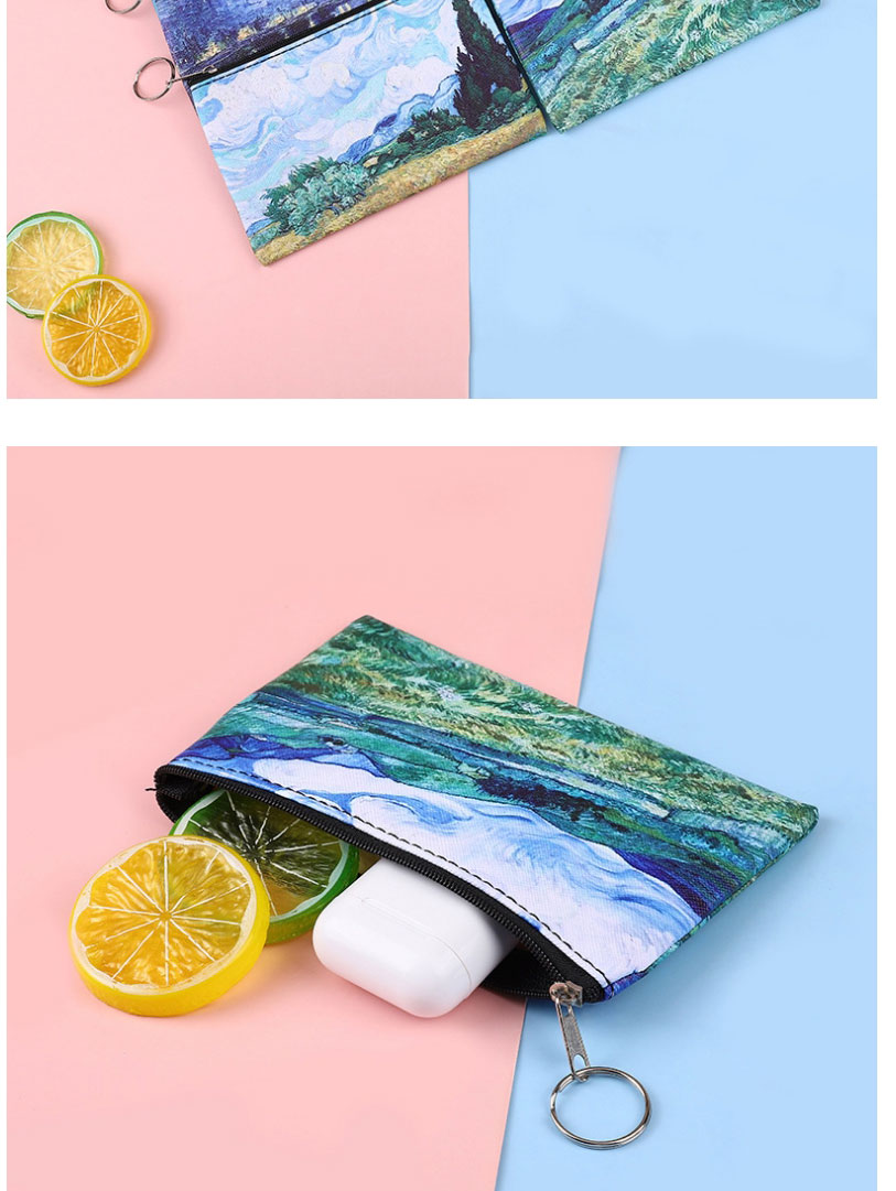 Fashion 6# Pu Oil Painting Coin Purse,Wallet