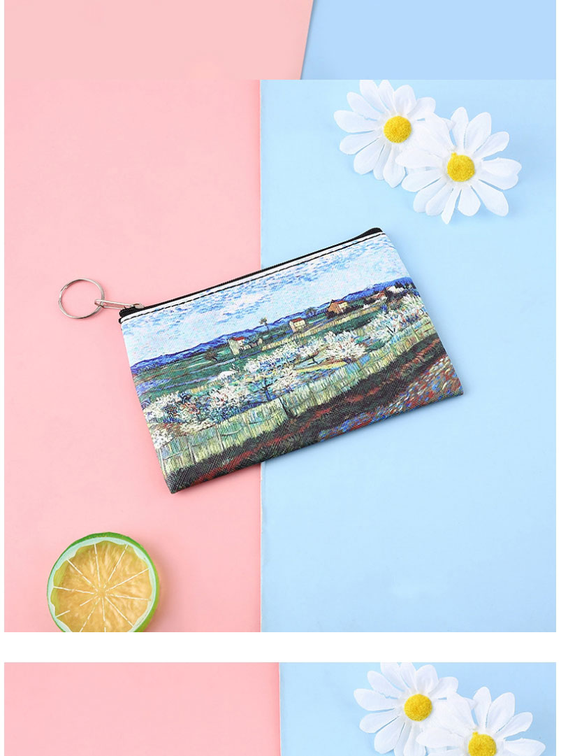 Fashion 4# Pu Oil Painting Coin Purse,Wallet
