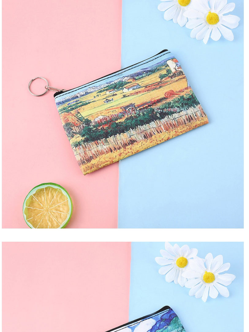 Fashion 7# Pu Oil Painting Coin Purse,Wallet