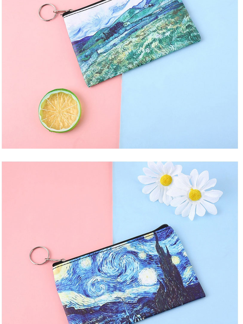 Fashion 3# Pu Oil Painting Coin Purse,Wallet