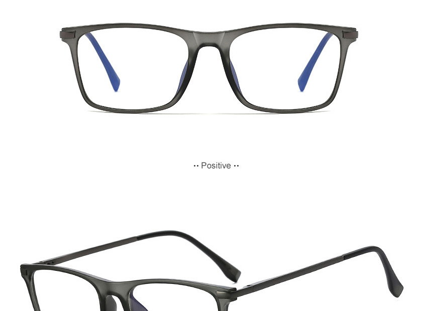 Fashion Sand Gray/anti-blue Light Tr90 Large Frame Flat Lens,Fashion Glasses